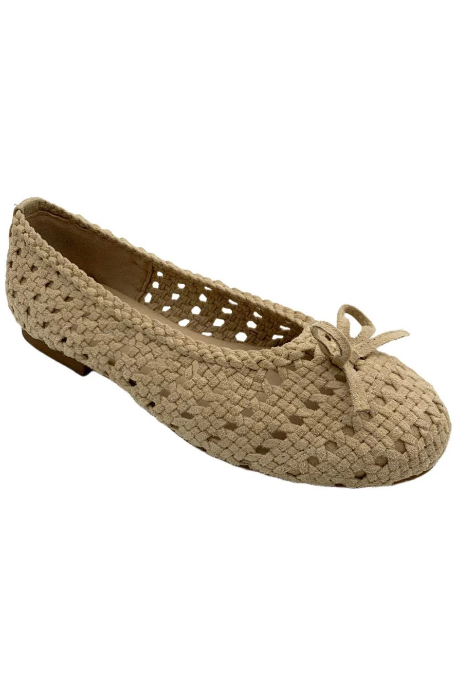 Masseys Women's Dawn Slip-On Ballet Flat Nude - Wide